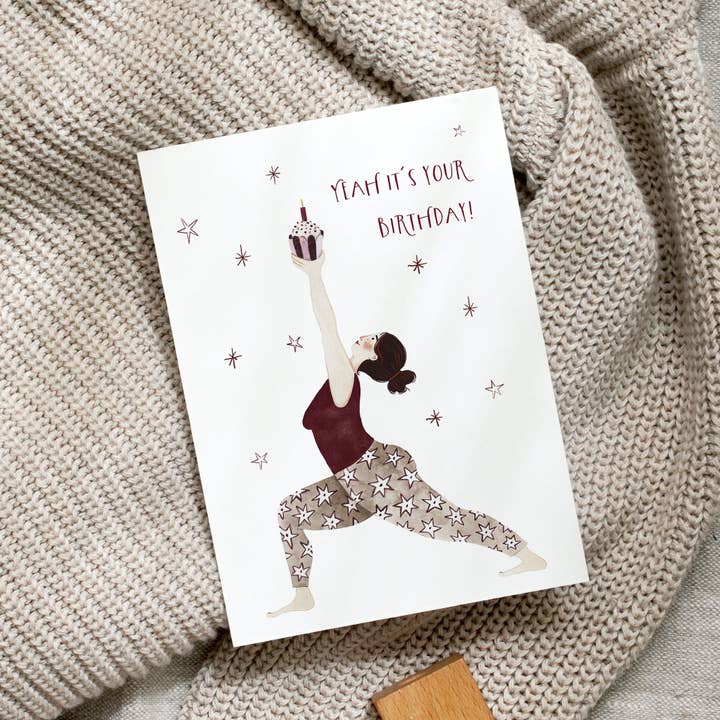 Kaart Birthday Yoga