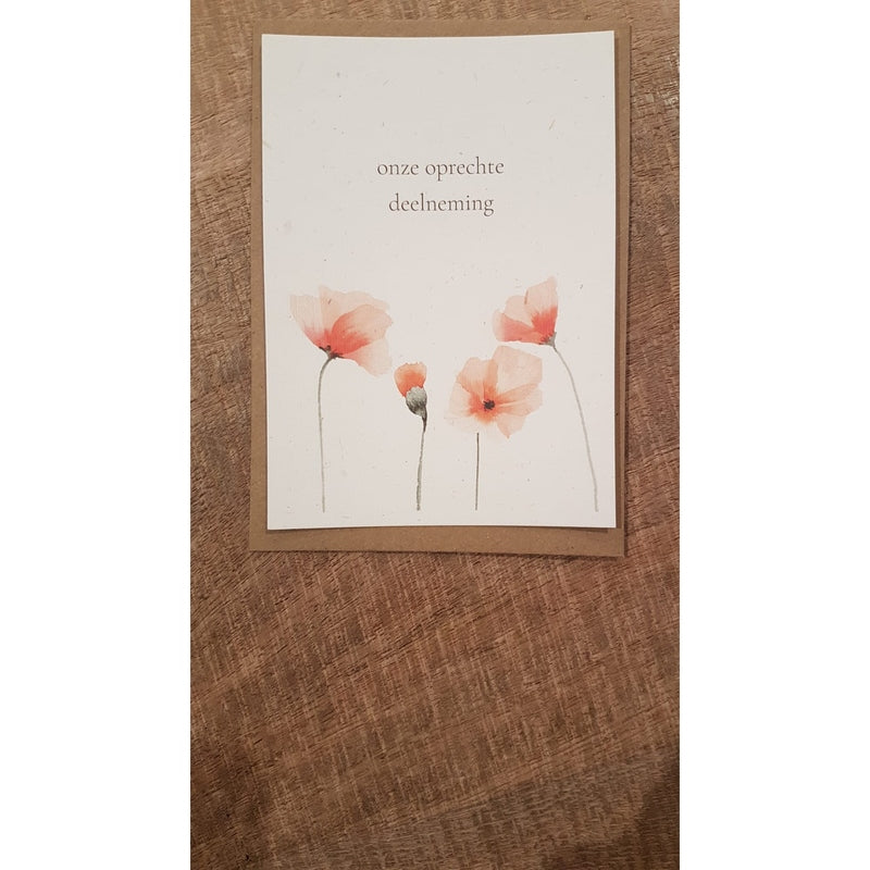 Kaart Onze Oprechte Deelneming | Klaproos
