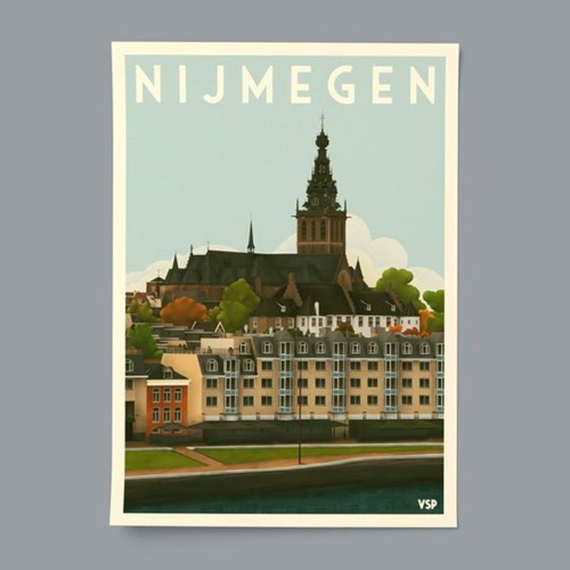 Vintage Stadsposter Nijmegen