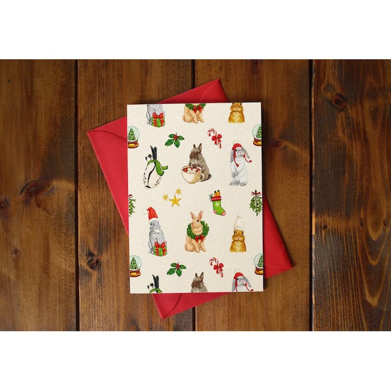 Kaart Kerst Konijnen
