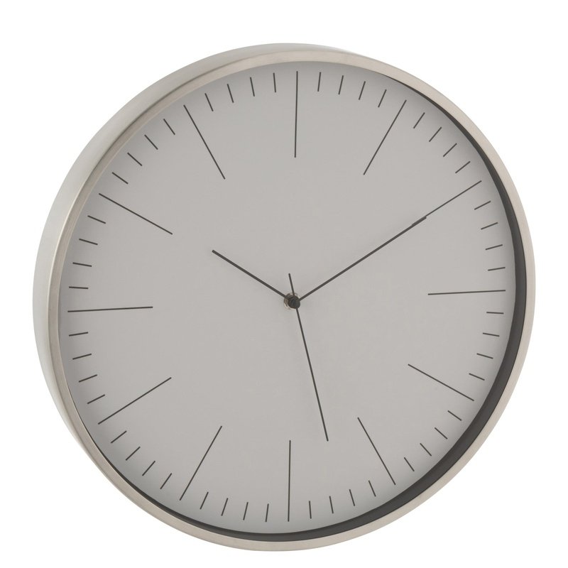 J-Line KLOK GERBERT ALUMINIUM GRIJS 40x4.5x40cm