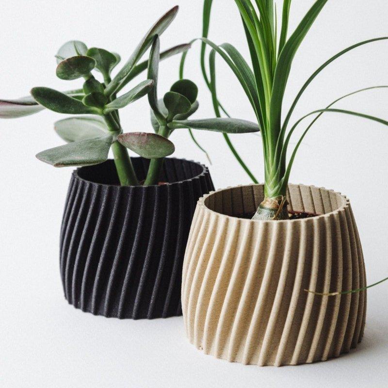 COPO Design Bloempot Trovex S | Gerecycled hout | Beige | Ø6cm
