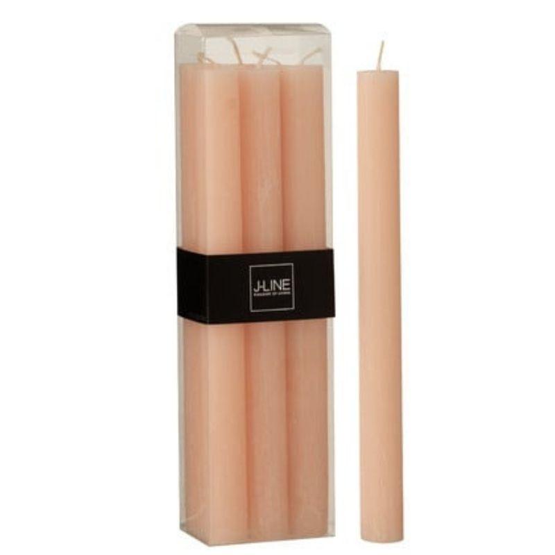 J-Line | Kaarsen | Set van 6 | Peche