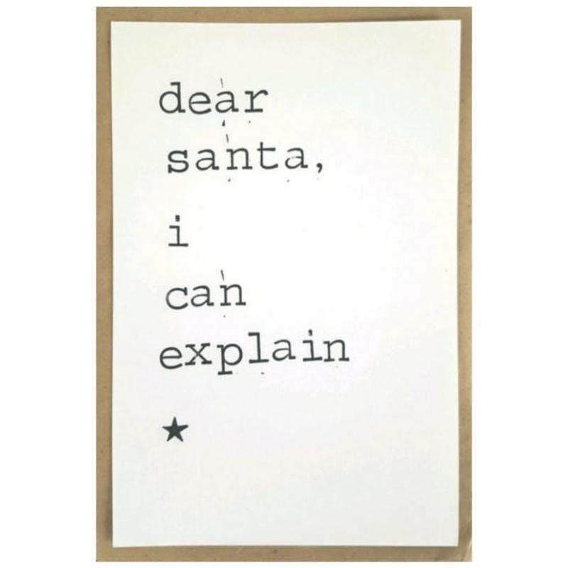 Kaart Dear Santa, I Can Explain