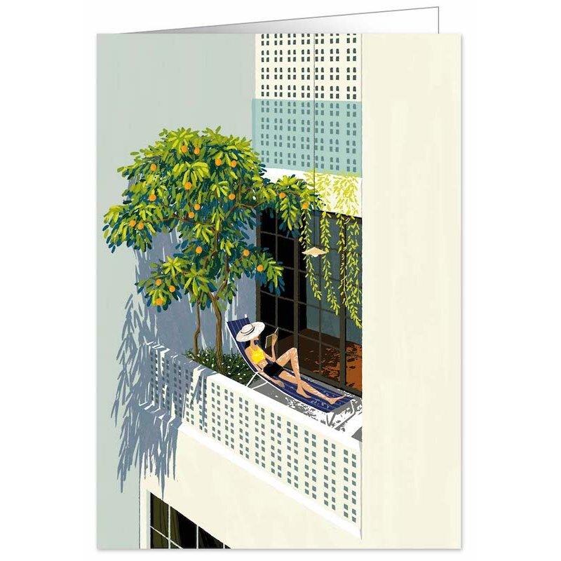 Kaart Woman Sunbathing