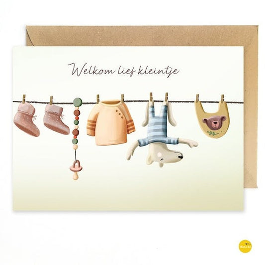 Kaart Welkom Lief Kleintje