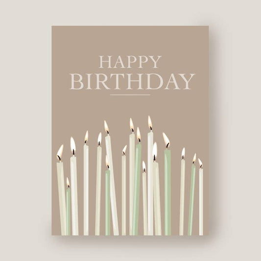 Kaart Happy Birthday Kaarsen | Zonder Envelop