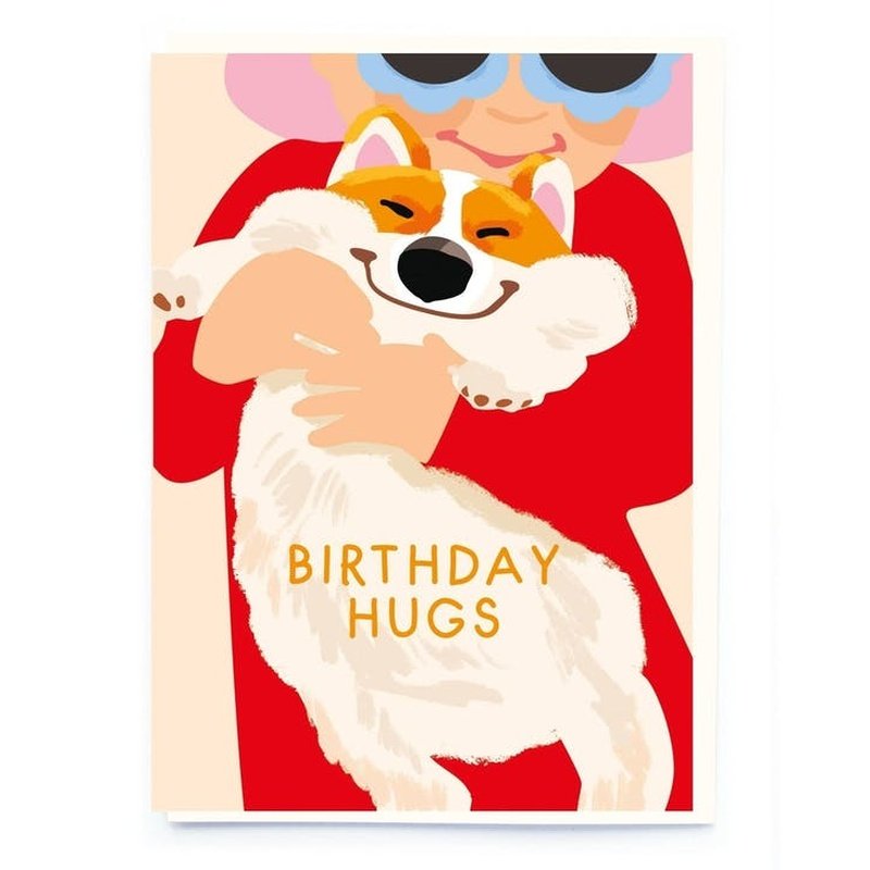 Kaart Birthday Hugs | Corgi