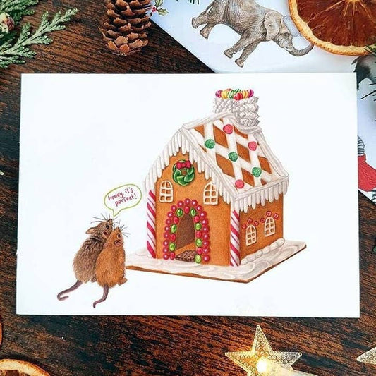 Kaart Gingerbread Christmas Mice