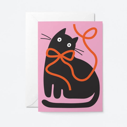 Kaart Ribbon Cat
