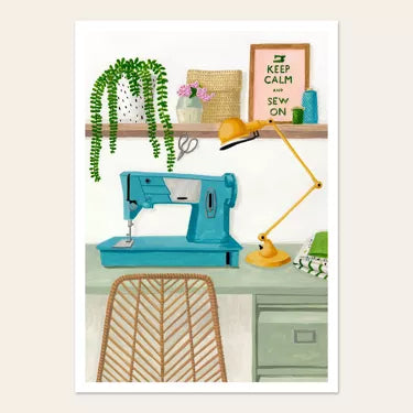 Melanie Voituriez A4 Print Keep Calm and Sew On