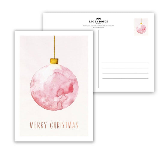 Kaart Rose Christmas Bauble