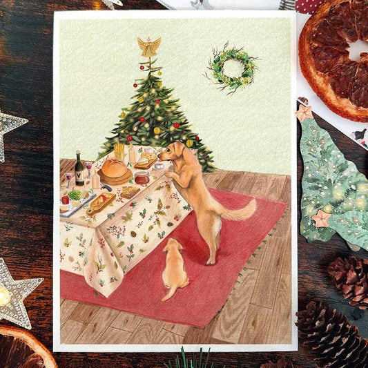 Kaart Labrador Christmas