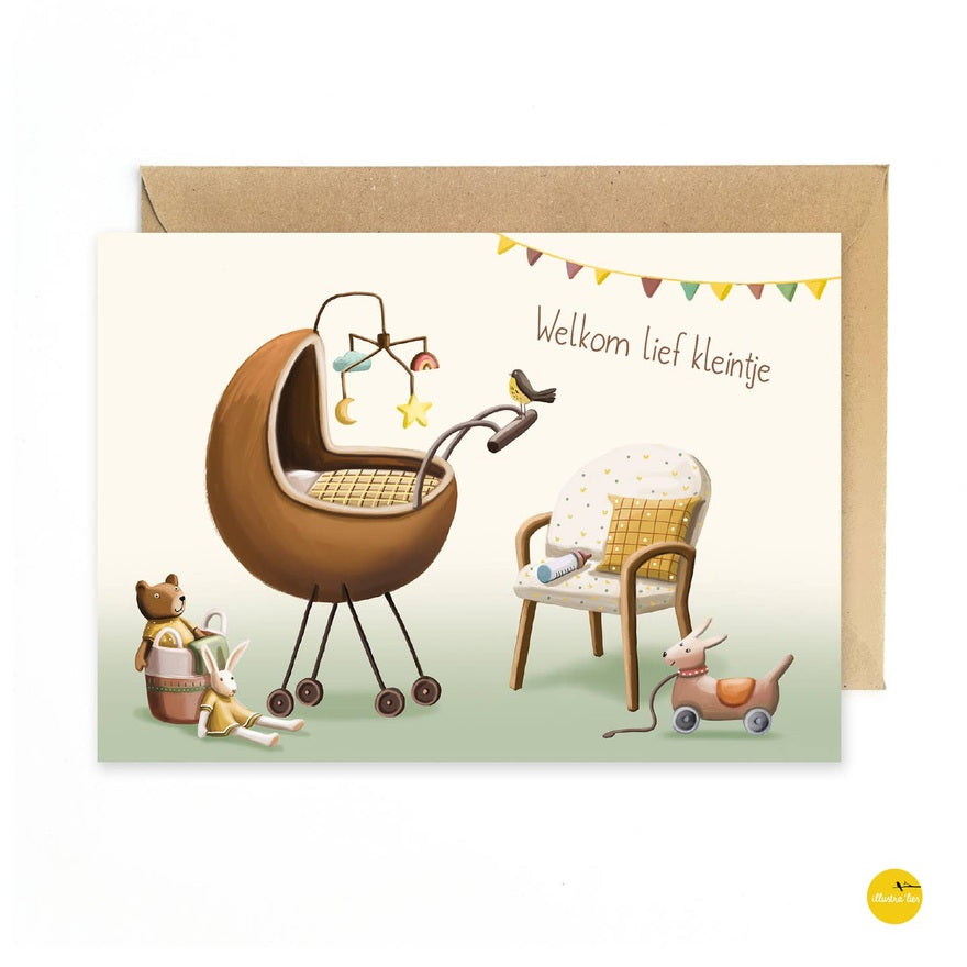 Kaart Welkom Lief Kleintje