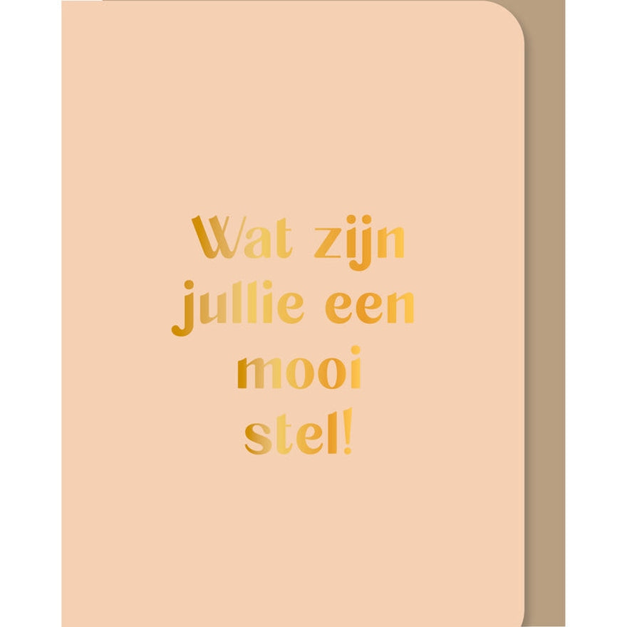 Kaart Wat Zijn Jullie Een Mooi Stel | Dubbele Kaart Met Envelop