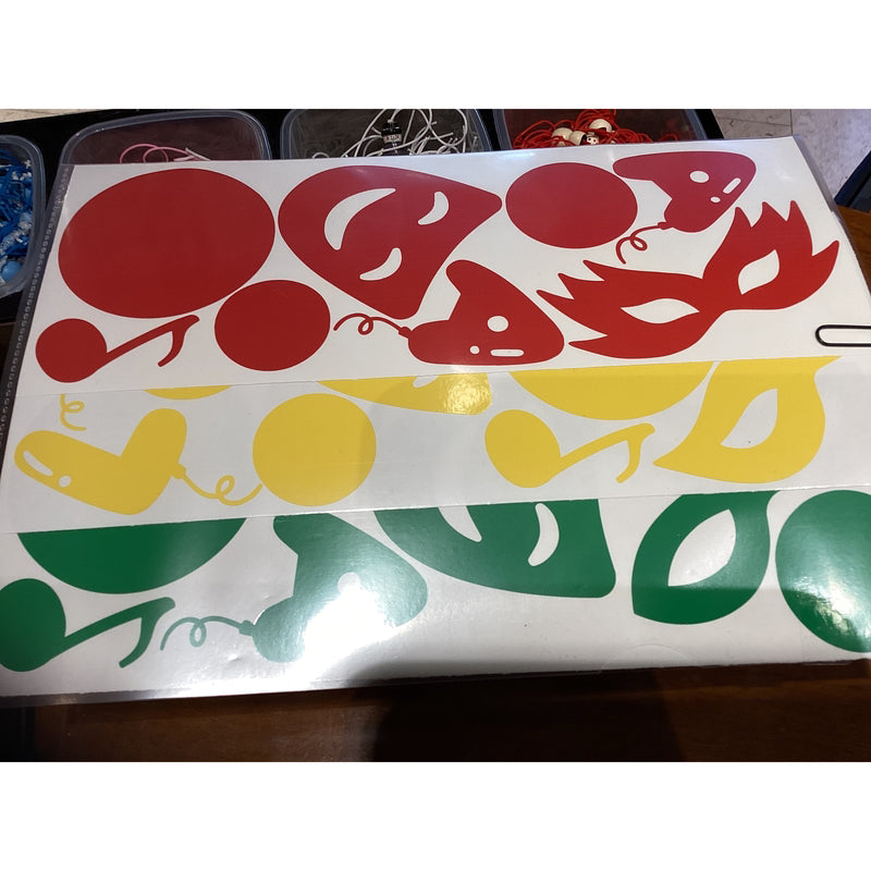 Carnaval raamstickers set van 3