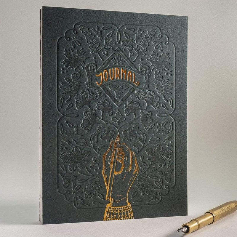 Boekdruk Journal Racing Green - Dotted