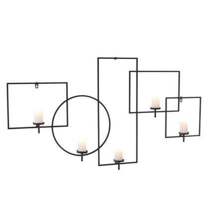 J-Line Wanddeco Kaarshouder Metaal Zwart