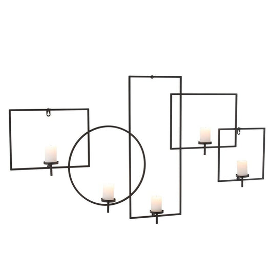 J-Line Wanddeco Kaarshouder Metaal Zwart