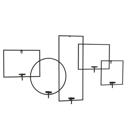 J-Line Wanddeco Kaarshouder Metaal Zwart