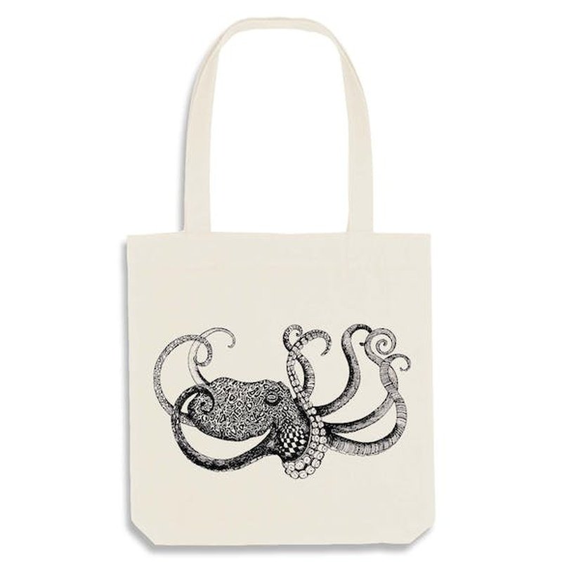 Stevige jute boodschappentas Octopus