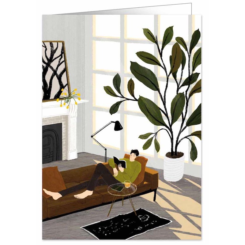 Kaart Man Reading