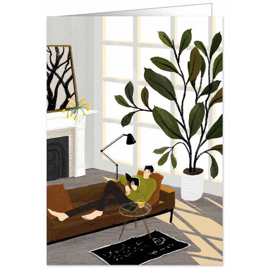 Kaart Man Reading