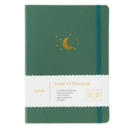 Yop & Tom A5 Gelinieerd Notitieboek | Maan | Div. Kleuren