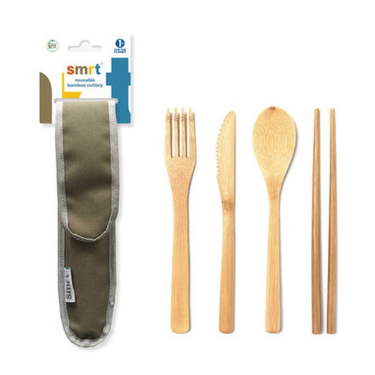 SMRT Herbruikbaar Bamboebestek - Set Van 5 Stuks