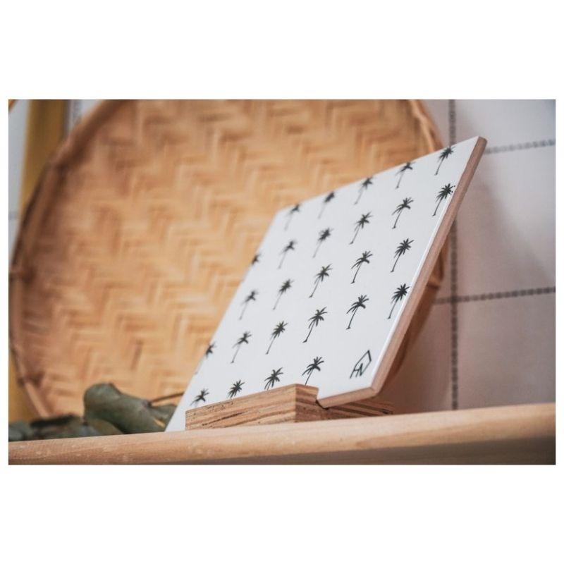 Housevitamin | Decoratieve tegel Palmbomen | Keramiek | Wit