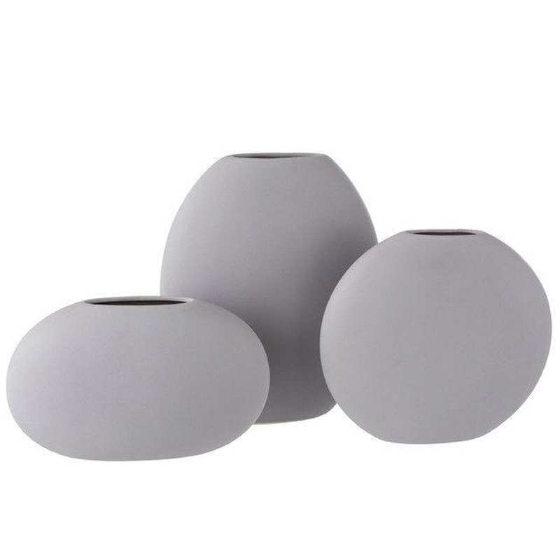 J-Line | Vaas Ovaal |Hoog Plat |Keramiek |Licht Paars