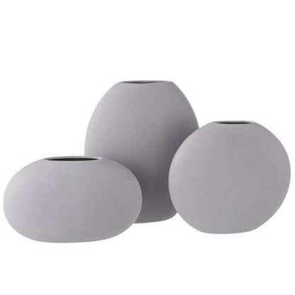 J-Line | Vaas Ovaal |Hoog Plat |Keramiek |Licht Paars