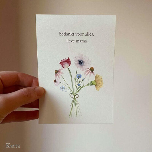 Kaart Bedankt Voor Alles Lieve Mama