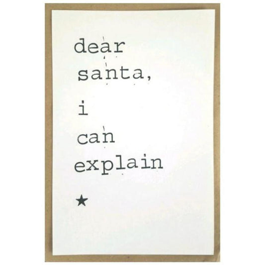 Kaart Dear Santa, I Can Explain