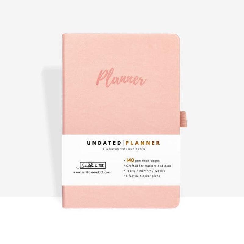 Scribble & Dot Ongedateerde Wekelijkse & Maandplanner | Roze